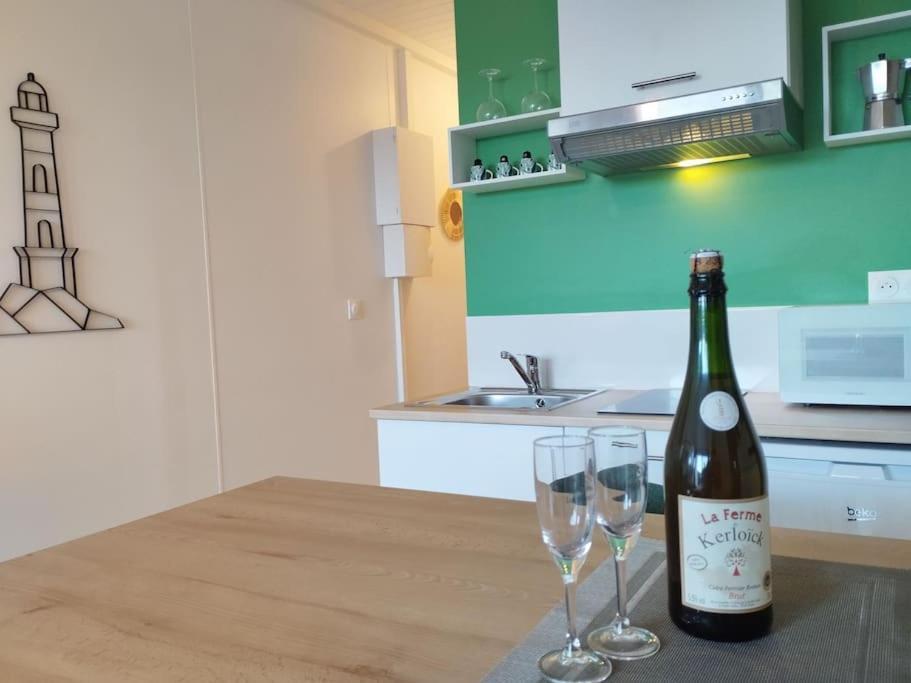 Studio Vue Mer - Plage De Trestraou Perros-Guirec Ngoại thất bức ảnh