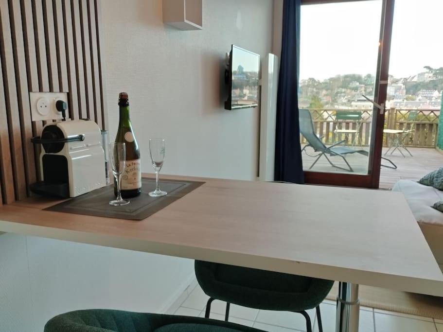 Studio Vue Mer - Plage De Trestraou Perros-Guirec Ngoại thất bức ảnh